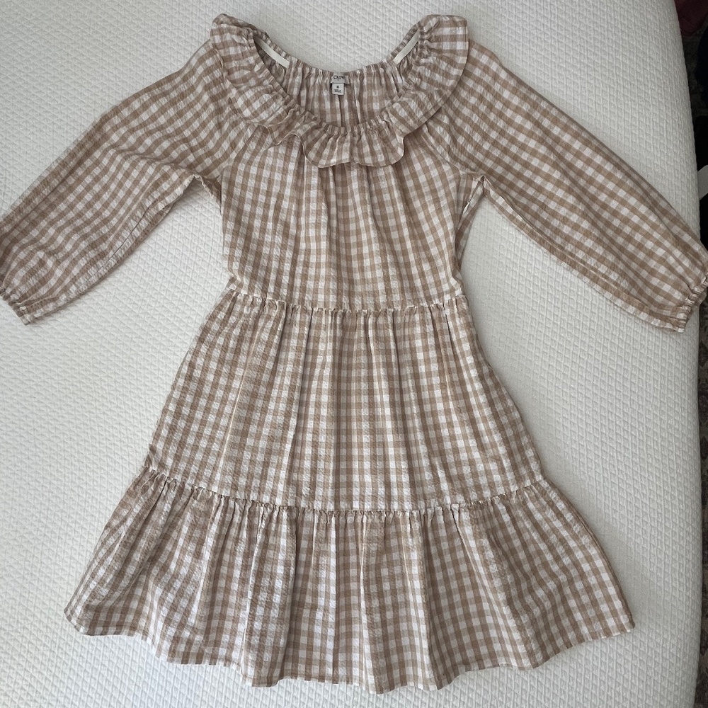 Brown Seersucker Dress